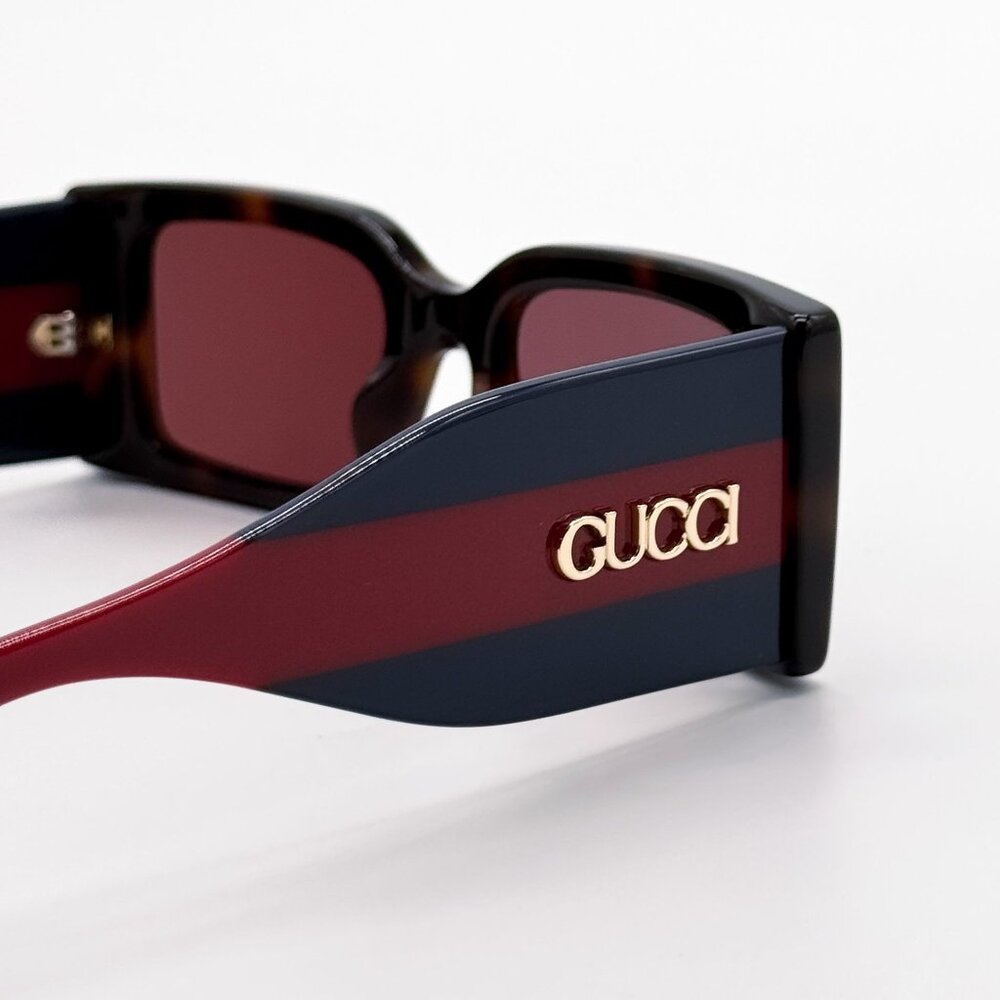 NEW GUCCI GG1860S 002 HAVANA BLUE RED UNISEX SUNGLASSES GUCCI - Picture 9 of 12